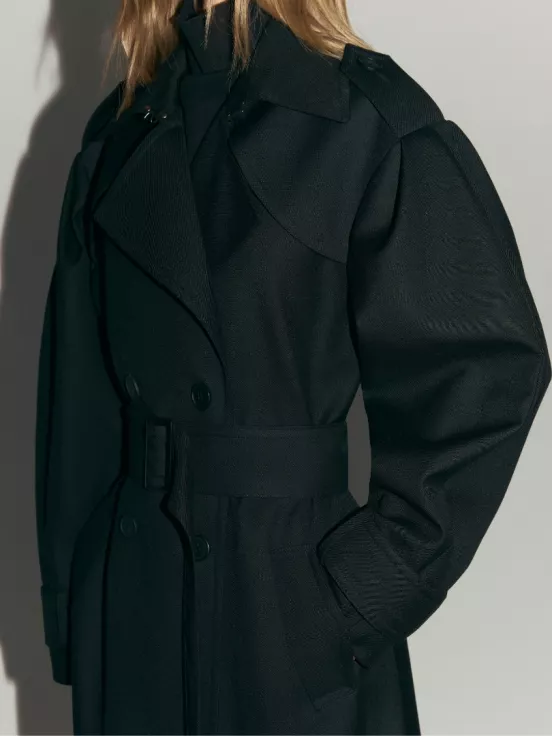 Купить Тренч LE MARAIS цвет черный за 59 900 рублей