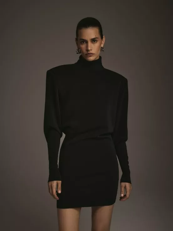 Платье POEME mini цвет черный