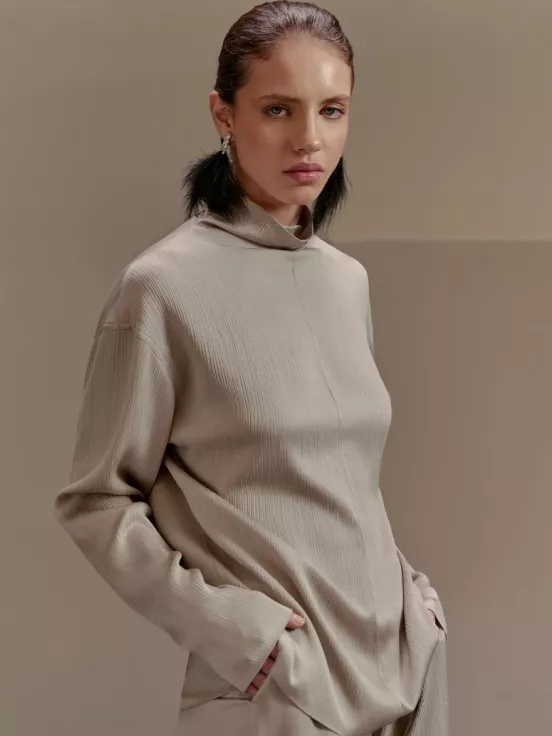 Блуза INVERSION цвет серо-бежевый