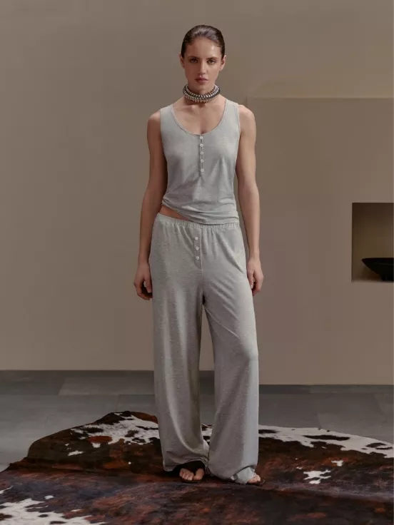 Майка JUST цвет светло-серый меланж