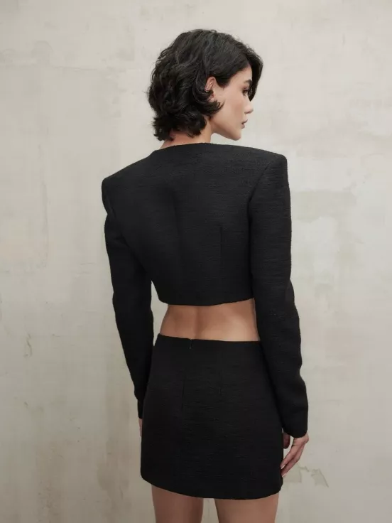 Кроп-жакет NEW CINDY цвет черный