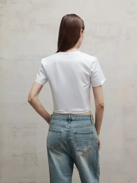 Футболка CUT T-SHIRT цвет белый