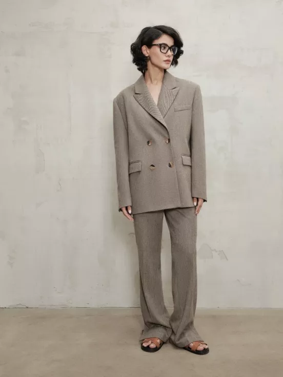 Купить Брюки TEDDY цвет бежевый за 18 900 рублей