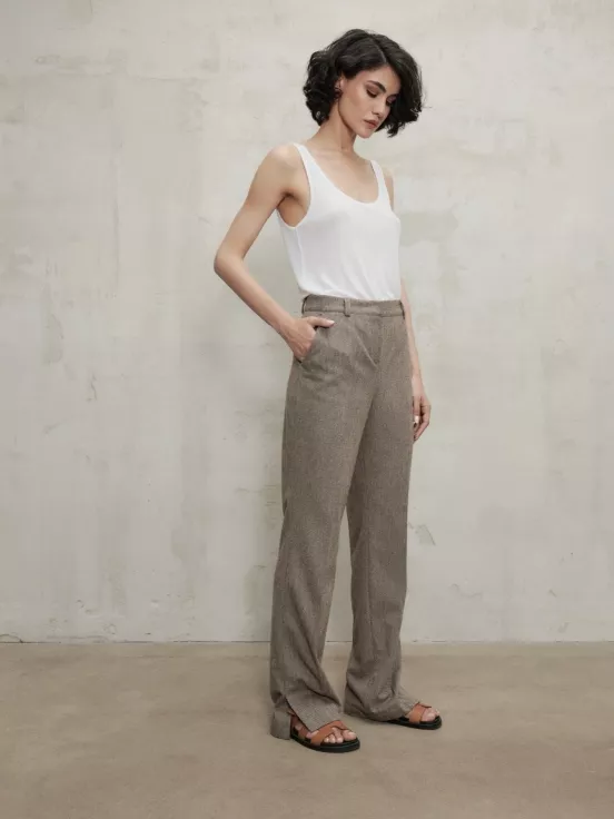 Брюки TEDDY цвет бежевый