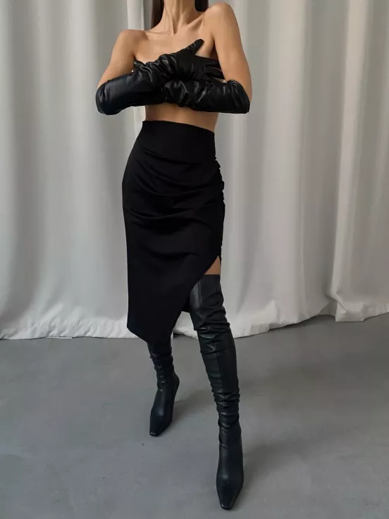 Купить Юбка-карандаш цвет черный за 11 900 рублей