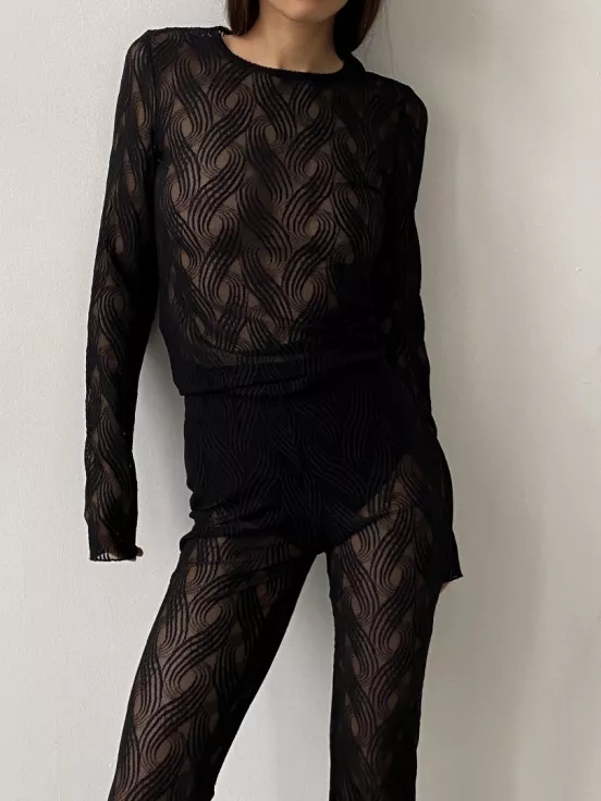 Лонгслив BIANCA цвет черный