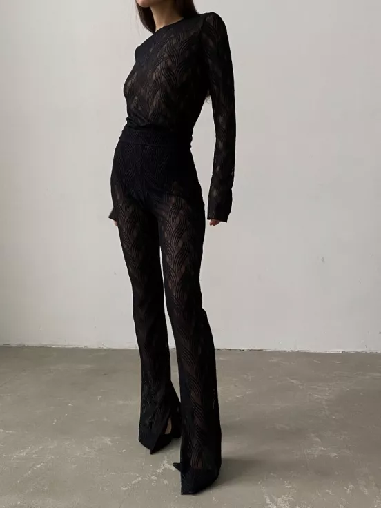 Брюки с разрезами BIANCA цвет черный