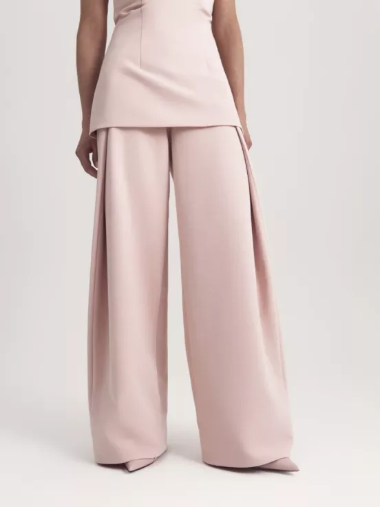 Брюки со складками PINK SORBET цвет розовый сорбет