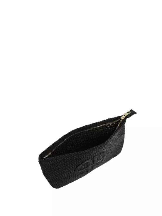 Купить Клатч плетеный цвет черный