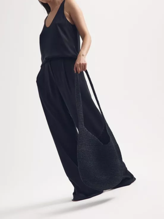 Сумка плетеная цвет черный