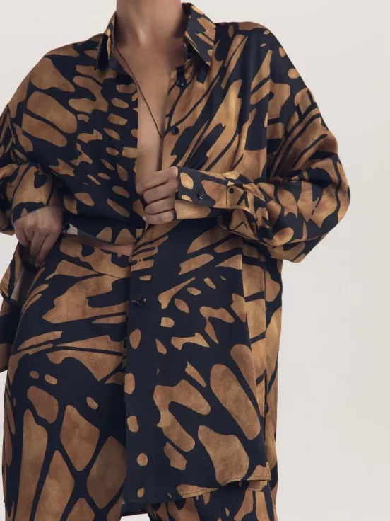 Рубашка оверсайз BUTTERFLY цвет черный за 24 500 рублей