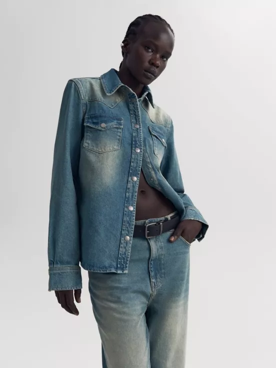 Рубашка DOUBLE цвет зелено-голубой за 28 900 рублей