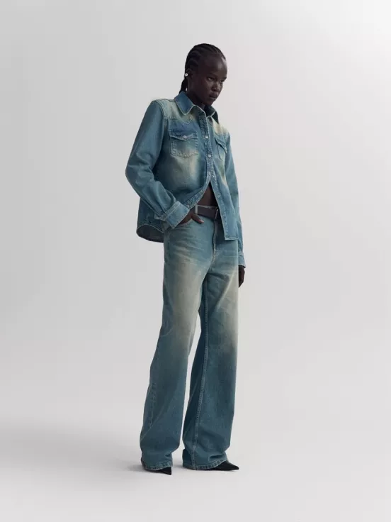 Джинсы DOUBLE цвет зелено-голубой за 25 900 рублей