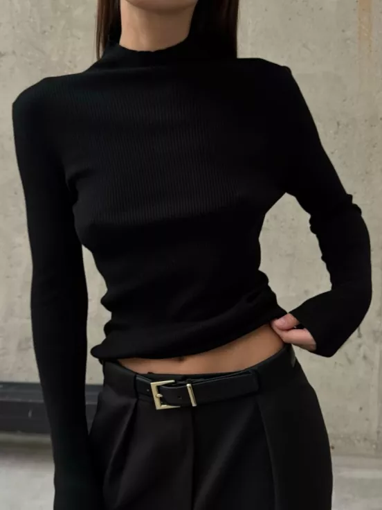 Купить Лонгслив FLUFFY BLACK