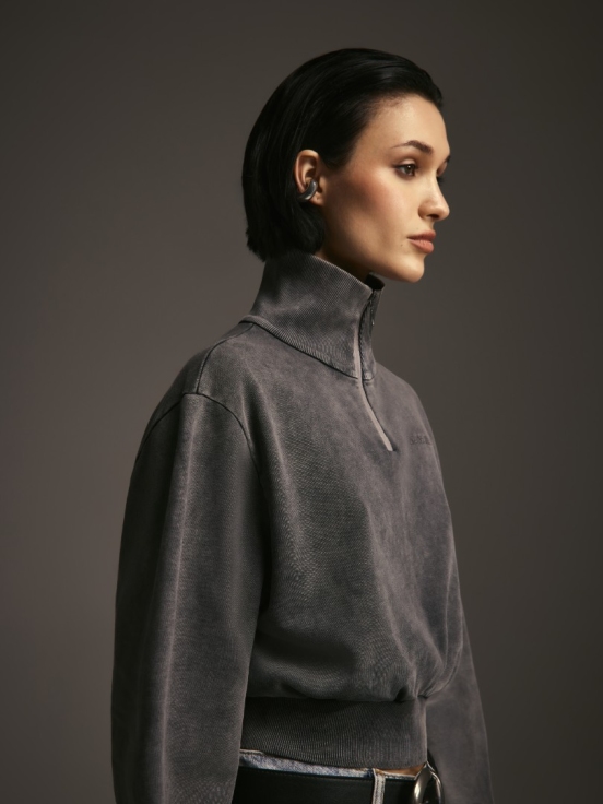 Свитшот FUTUR ZIP цвет серый за 19 900 рублей