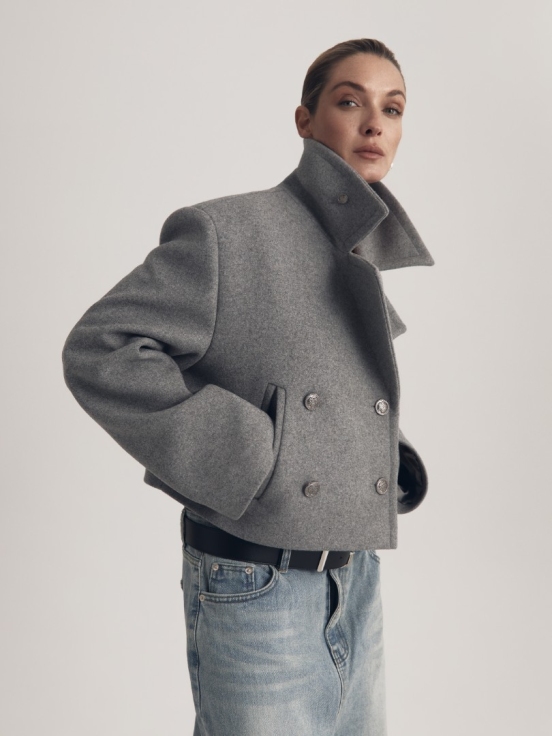 Бушлат CROP PEA JACKET цвет серый за 45 000 рублей