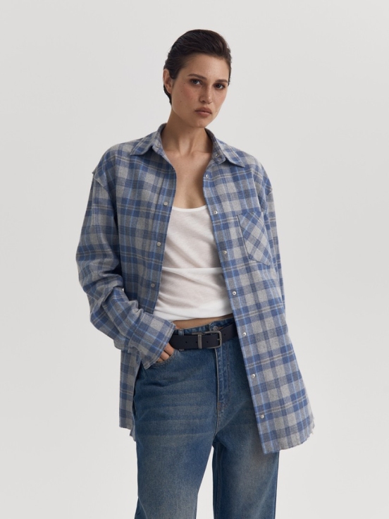 Купить Рубашка CHEMISE цвет голубой за 21 900 рублей